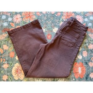 Just Black Denim Brown Wide Leg Patch Pocket Jeans BP433J Made in USA Size 31